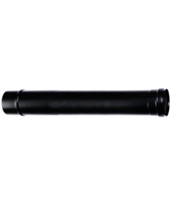 TUBO DRITTO DA 0,25 METRI IN ACCIAIO SMALTATO VERNICIATO NERO, 80 MM